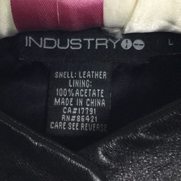 INDUSTRY Leather Jacket, SIZE L, NWOT - Picture 4 of 6